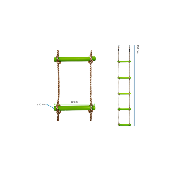 Drabinka z plastikowymi drążkami 5 stopni zdjęcie 2