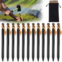 ŚLEDZIE DO NAMIOTU TURYSTYCZNY KEMPINGOWY MOCNE SZPILKI NAMIOTOWE 18CM 12X