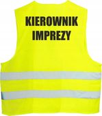 KAMIZELKA ODBLASKOWA z nadrukiem KIEROWNIK IMPREZY