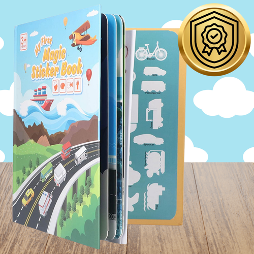 książeczka z naklejkami pojazdami sensoryczna dla dzieci edukacyjna drogi na Arena.pl