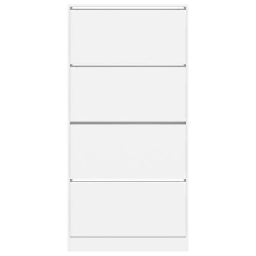 Szafka na buty z 4 uchylanymi szufladami, biała, 80x21x163,5 cm na Arena.pl