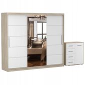 Zestaw ALBA I Szafa 250 Komoda FRIDA MINI 01 90 półki SB PRODUCENT