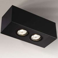 Nastropowa LAMPA regulowana SETO H 1215 Shilo sufitowa OPRAWA prostokątna SPOT metalowy czarny