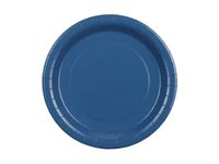 Talerzyki papierowe Basic niebieskie granatowe, 23 cm 6 szt.