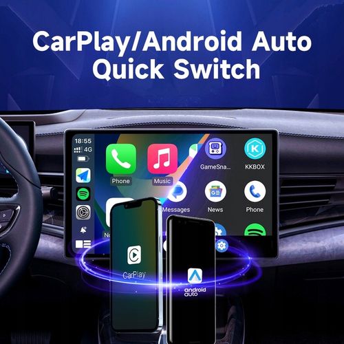 HEYINCAR Carplay Adapter bezprzewodowy Android Auto 8/128G YouTube SIM WIFI na Arena.pl