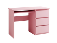 Różowe Biurko Młodzieżowe z Szufladami 3SZ 110cm KOSS 09 MX