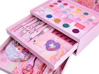 ZESTAW DO MAKIJAŻU MALOWANIA KOSMETYKI W KUFERKU DLA DZIEWCZYNKI MAKE UP