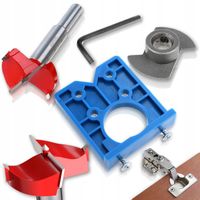 FREZ DO ZAWIASÓW PUSZKOWYCH 35mm + SZABLON OTWORÓW Z OGRANICZNIKIEM ZESTAW