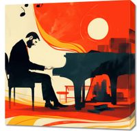 Obraz 70x70cm Pianista