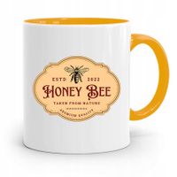 Kubek Zółty Dla Pszczelarza Honey Bee Prezent Z Nadrukiem Ze Zdjęciem