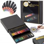KREDKI OŁÓWKOWE PROFESJONALNE MIĘKKIE ZESTAW DO RYSOWANIA KREDEK 46 KOL