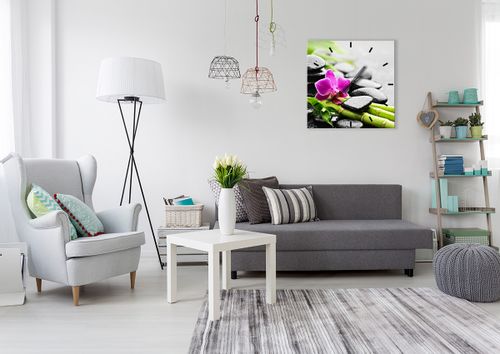 Zegar Ścienny - Storczyk Bambus  - 60X60 Cm - C3Ac60X60-2681 na Arena.pl
