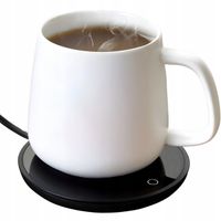 PODGRZEWACZ DO KUBKA FILIŻANEK ELEKTRYCZNY DOTYKOWY TIMER WODOODPORNY 60°C