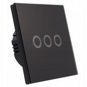 WŁĄCZNIK ŚWIATŁA LED POTRÓJNY SZKLANY DOTYKOWY