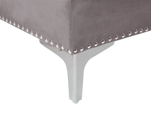 Narożnik welurowy lewostronny szary FLEN na Arena.pl