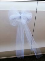 KOKARDY DO DEKORACJI SAMOCHODU ŚLUBNEGO, AUTA ZESTAW 4szt