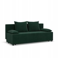 KANAPA FERMO CIEMNY ZIELONY Rozkładana Funkcja Spania WYGODNA SZTRUKS