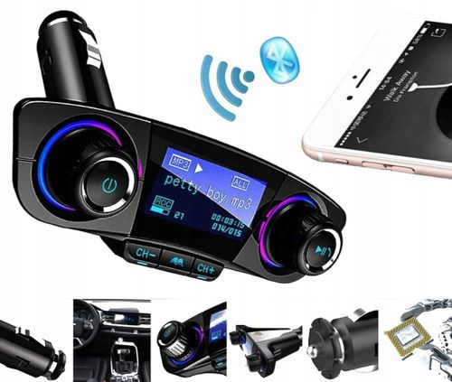 Transmiter Bluetooth FM Ładowarka 2x USB 2.1A SD na Arena.pl