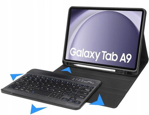 ETUI I KLAWIATURA DO SAMSUNG GALAXY TAB A9 8.7" 2023 SM-X110 SM-X115 CZARNY na Arena.pl