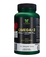 Lanco Nutritions Omega 3 + D3 + K2 kwasy omega-3 kapsułki 60 szt.