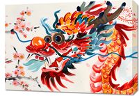 Obraz 70x50cm Smok o Żywej Barwie