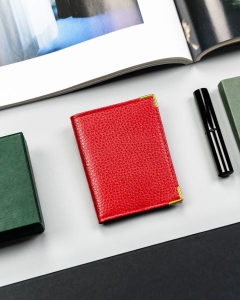 etui na karty skórzane 302-bl-red zdjęcie 2