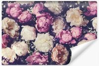 Fototapeta Do Sypialni PIWONIE Peonie Styl Vintage Efekt 3D 450cm x 300cm