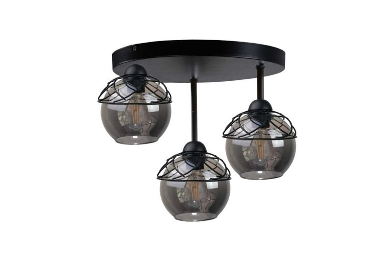 Lampa sufitowa 3xE27 MERA BLACK zdjęcie 1
