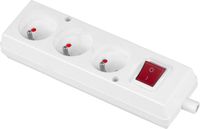 GNIAZDO POTRÓJNE + WYŁĄCZNIK 16A 250V ROZBIERALNE Z/U BIAŁE - VT-302-0032