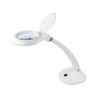 Lampa warsztatowa z lupą kosmetyczna 30x LED 3+12dpi 6W 6500K Rebel