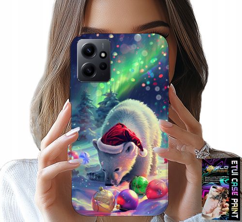 ETUI DO XIAOMI NOTE 12 4G - ŚWIĄTECZNY NIEDŹWIEDŹ BOMBKI CASE +FOLIA na Arena.pl