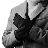 CIEPŁY KOMPLET męski CZAPKA + KOMIN + RĘKAWICZKI DOTYKOWE zimowy POLSKI c