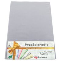 Prześcieradło bawełniane bez gumki 200x220 rubin popiel