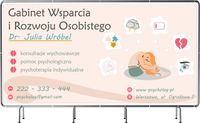 BANER REKLAMOWY 200x100cm różne wzory GABINET WSPARCIA I ROZWOJU OSOBISTEGO