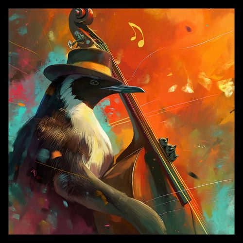 Plakat 40x40cm Pingwinia Nuta na Arena.pl