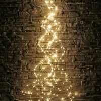 Lampki Włosy Anielskie Na Choinke 200 LED 2m Kurtyna Druciki Białe Ciepłe