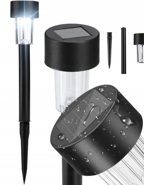 Lampa solarna LED ogrodowa lampka wbijana słupek zdjęcie 9