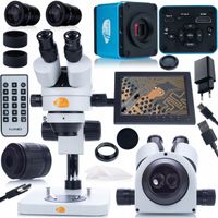 ZESTAW MIKROSKOP OPTYCZNY MERCURY 270x KAMERA 4K HDMI UCHWYT WYŚWIETLACZ HQ