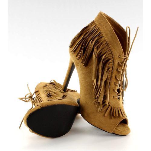 Sznurowane botki open styl boho 11015 Camel r.36 na Arena.pl
