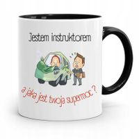 Dla Instruktora Prawa Jazdy Kubek Czarny Prezent Z Nadrukiem Ze Zdjęciem