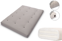 Materac 140x200 z lateksem - Pascall Futon Medium Duo Latex - Szary