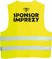 KAMIZELKA ODBLASKOWA z nadrukiem SPONSOR IMPREZY