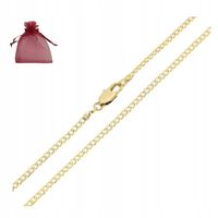 70 cm / 2mm Łańcuszek stal chirurgiczna złoty pancerka damski męski cienki