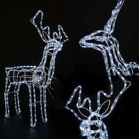 Duży Renifer Zewnętrzny Led Ruchoma Głowa Lampki Świecący XXL IP44 Ozdoba