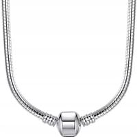 MD srebrny łańcuszek naszyjnik żmijka do charms klasyczny