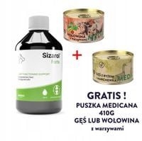 Sizarol płyn 500 ml Suplementy dla kota dla psa +puszka gęś lub wołowina