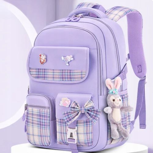 PLECAK SZKOLNY TORNISTER MŁODZIEŻ W KRATĘ POJEMNY DUŻY DO SZKOŁY na Arena.pl