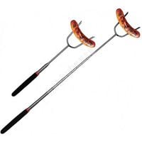 KIJ WIDEŁKI NA OGNISKO KIEŁBASĘ GRILLA WIDELEC TELESKOPOWY WIDELCE KIJEK