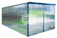 Blaszak - Garaż Blaszany - 3x5m - Brama Dwuskrzydłowa - Ocynk  GP361