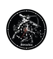 Zegar ścienny z płyty winylowej Strzelec 12.5